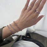 Load image into Gallery viewer, Zigzag Multi Colored Sapphire Pears with Diamond Droplets Bracelet - HIBA JABER