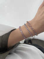 Load image into Gallery viewer, Zigzag Multi Colored Sapphire Pears with Diamond Droplets Bracelet - HIBA JABER