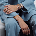 Load image into Gallery viewer, Zigzag Pear Diamond Droplets Ring - HIBA JABER