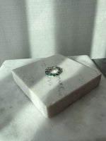 Load image into Gallery viewer, Zigzag Pear Green Emeralds Droplet Ring - HIBA JABER