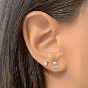 0.5ct Emerald Diamond Stud Earring - Set - HIBA JABER