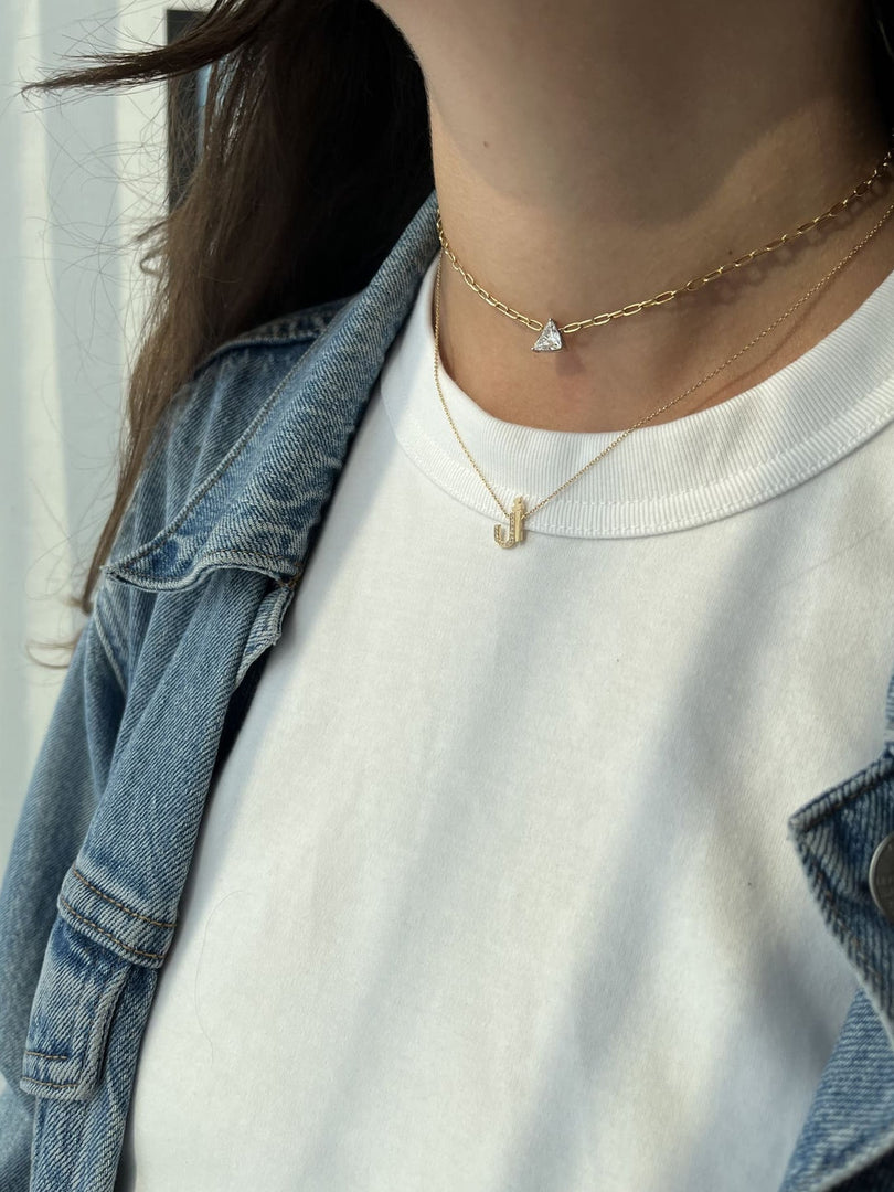 0.7cts Diamond Necklace with Bold Chain - HIBA JABER