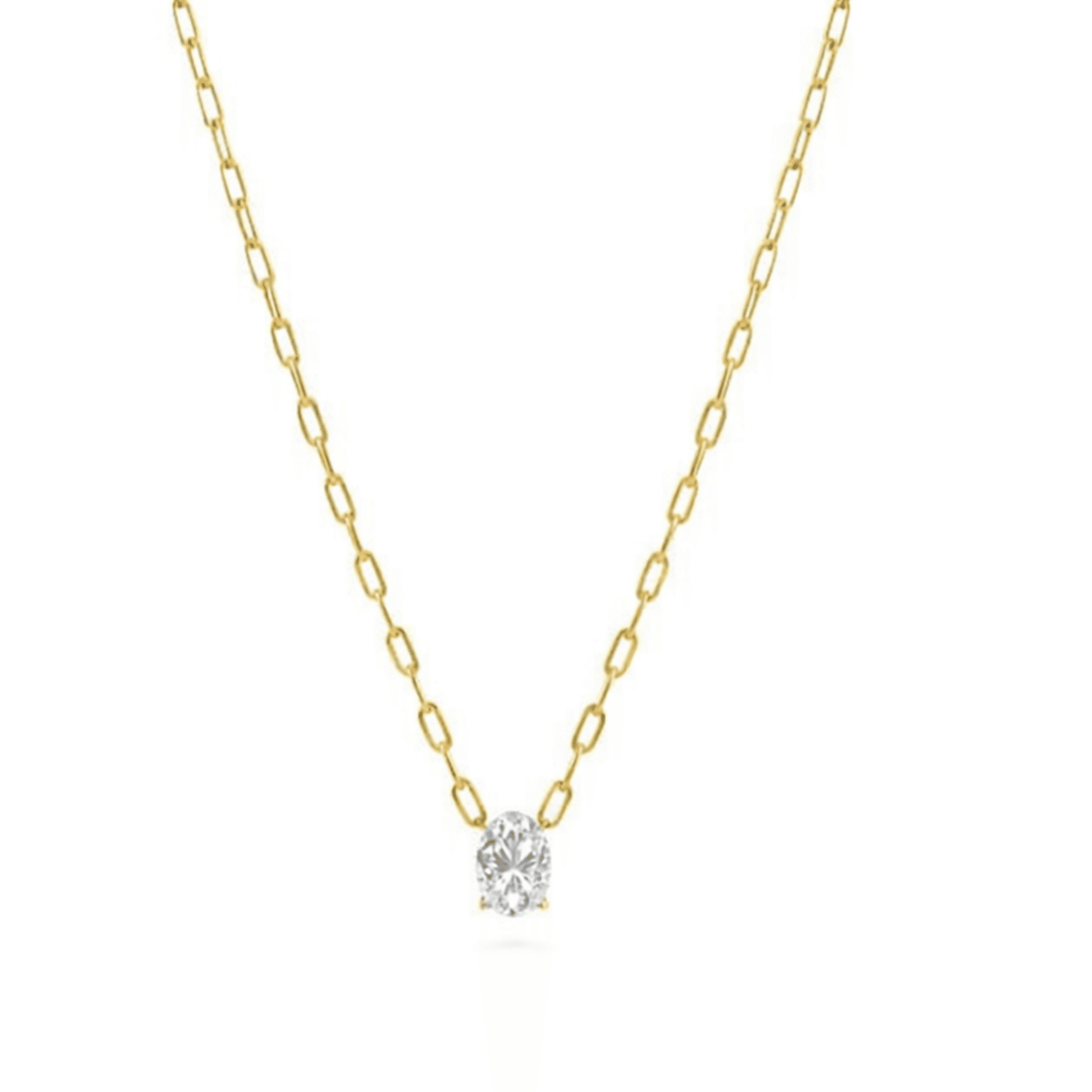 0.7cts Diamond Necklace with Bold Chain - HIBA JABER