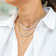 0.7cts Trillion Necklace with Bold Chain - HIBA JABER