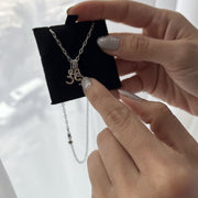 0.7cts Trillion Necklace with Bold Chain - HIBA JABER