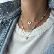 1ct Round Diamond Bold Chain Necklace - HIBA JABER