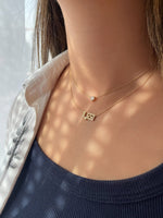 Load image into Gallery viewer, 3 Character Duo Name Necklace - Haya with 0.5cts Heart Diamond - HIBA JABER