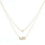 Load image into Gallery viewer, 3 Character Duo Name Necklace - Haya with 0.5cts Heart Diamond - HIBA JABER