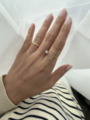 3 Character Name Open Ring - Fahad - HIBA JABER