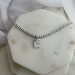 Load image into Gallery viewer, Charm Pendant With Two Letters/ One Set in diamonds
