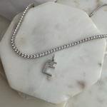 Load image into Gallery viewer, Charm Pendant With Two Letters/ One Set in diamonds
