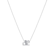 4 Character Name - Khaled Necklace with Diamonds - HIBA JABER