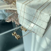 6 Character Name - Alanoud Necklace with Diamonds - HIBA JABER