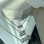 تحميل الصورة في عارض المعرض, 7 Character Name - Aljohara Necklace with Diamonds - HIBA JABER
