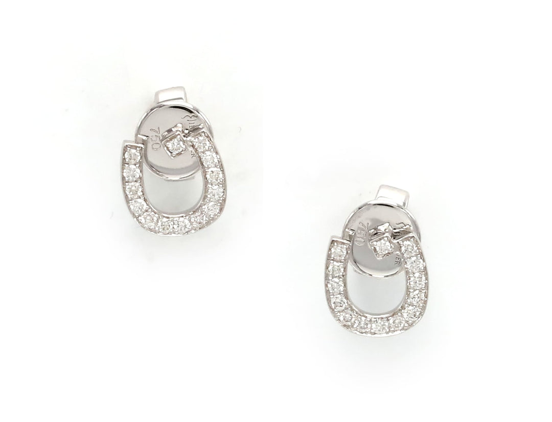 Single Initial Earring Set in Diamonds