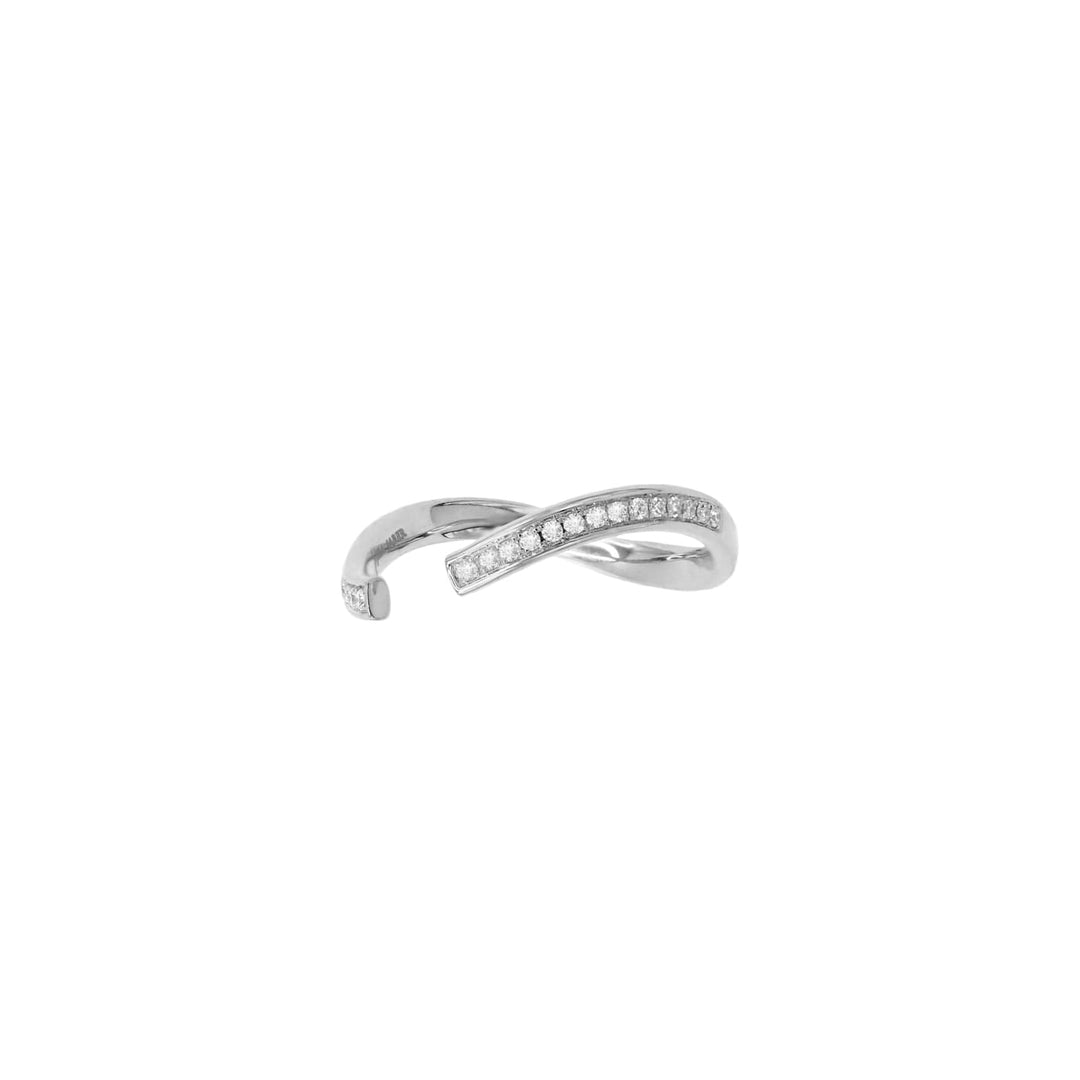 Cropped Infinity Band Ring - White Gold