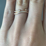 Load image into Gallery viewer, Cropped Infinity Band Ring - White Gold
