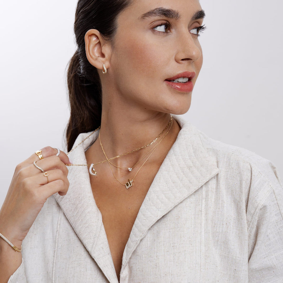 1ct Round Diamond Bold Chain Necklace