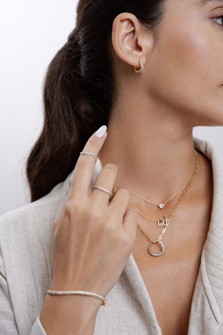 Pinki Bold Infinity Ring / Dual Gold