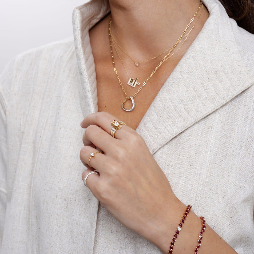 1ct Round Diamond Bold Chain Necklace