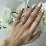 Load image into Gallery viewer, Two Way Bold Infinity Ring - Blue Sapphires
