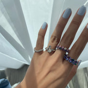 Jumbo Odd One Out Ring - Purple Amethyst