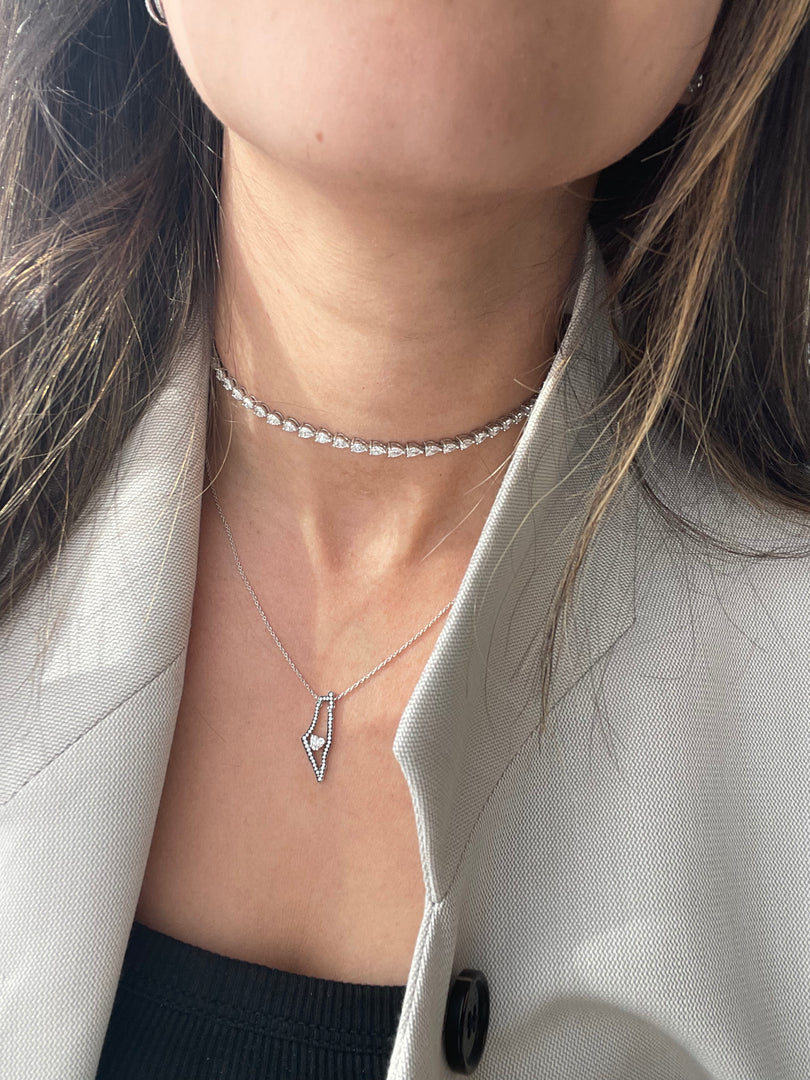 Palestine Map Necklace