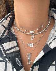 Three Letter Chain Necklace - Ha, Ba & Ha - هبة