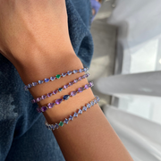 Jumbo Odd One Out  Bracelet - Pear Purple Amethyst