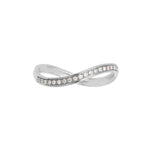Load image into Gallery viewer, Midi Infinity Ring - Yellow with White Diamonds
