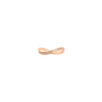 Load image into Gallery viewer, Midi Infinity Ring - Yellow with White Diamonds
