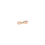 Load image into Gallery viewer, Midi Infinity Ring - Yellow with White Diamonds
