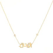Alanoud Name Necklace - with Diamonds - HIBA JABER