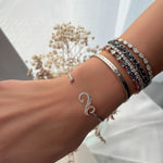 Load image into Gallery viewer, Alternating Oval and Princess Cut Blue Sapphire Bracelet - HIBA JABER
