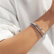 Alternating Oval and Princess Cut Blue Sapphire Bracelet - HIBA JABER