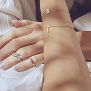 Birth Stone Chain Ring - HIBA JABER