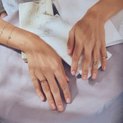 Birth Stone Chain Ring - HIBA JABER