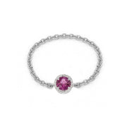 Birth Stone Chain Ring - HIBA JABER