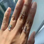 Birth Stone Chain Ring - HIBA JABER