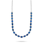 Load image into Gallery viewer, Blue &amp; Diamond Sapphire Necklace - HIBA JABER
