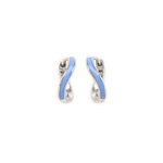 تحميل الصورة في عارض المعرض, Blue Enamel Mini Infinity Hoops - HIBA JABER
