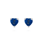 Load image into Gallery viewer, Blue Sapphire Heart Earring - HIBA JABER
