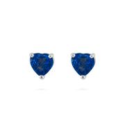 Blue Sapphire Heart Earring - HIBA JABER