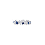Load image into Gallery viewer, Blue Sapphires with Baguette Ring - HIBA JABER