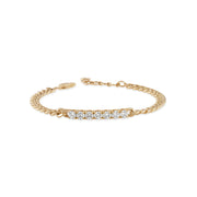 Bold Chain Bracelet Diamonds in the Middle - HIBA JABER