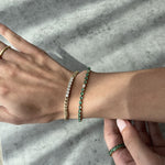 Load image into Gallery viewer, Bold Chain Bracelet Diamonds in the Middle - HIBA JABER

