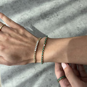 Bold Chain Bracelet Diamonds in the Middle - HIBA JABER