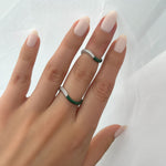 تحميل الصورة في عارض المعرض, Bold Infinity Enamel Rings - Green - HIBA JABER
