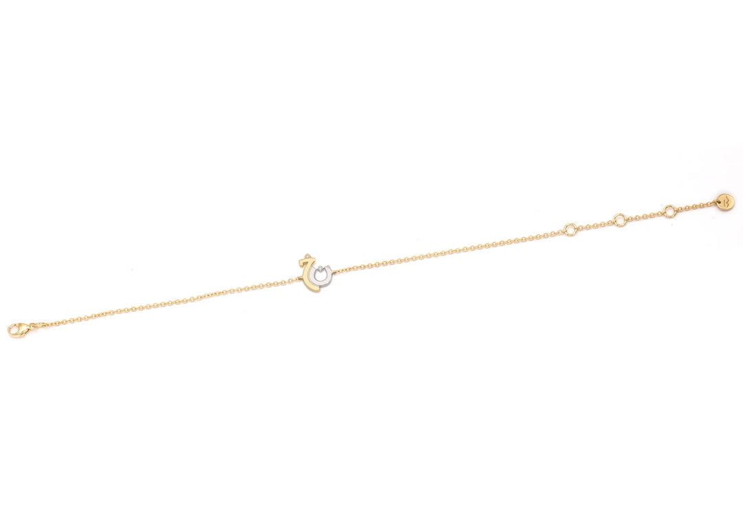Bracelet with Two Letters - Plain - HIBA JABER