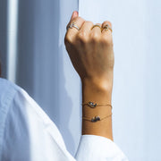 Bracelet with Two Letters - Plain - HIBA JABER